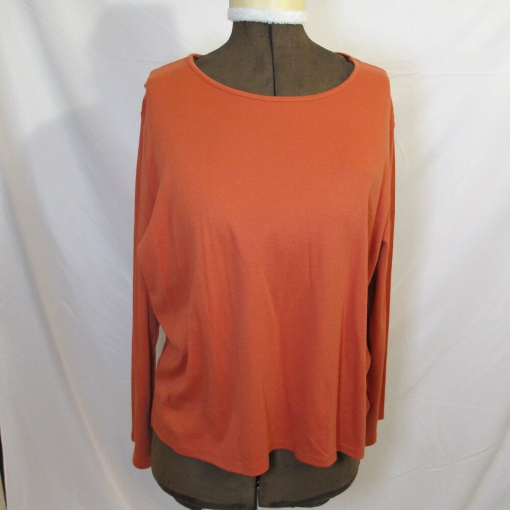 Draper’s and Damon’s orange scoop neck cotton tee PXL